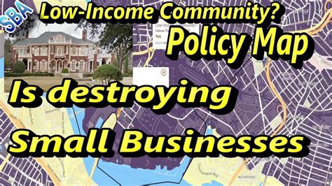 Challenges of implementing MAP Sba Low Income Community Map